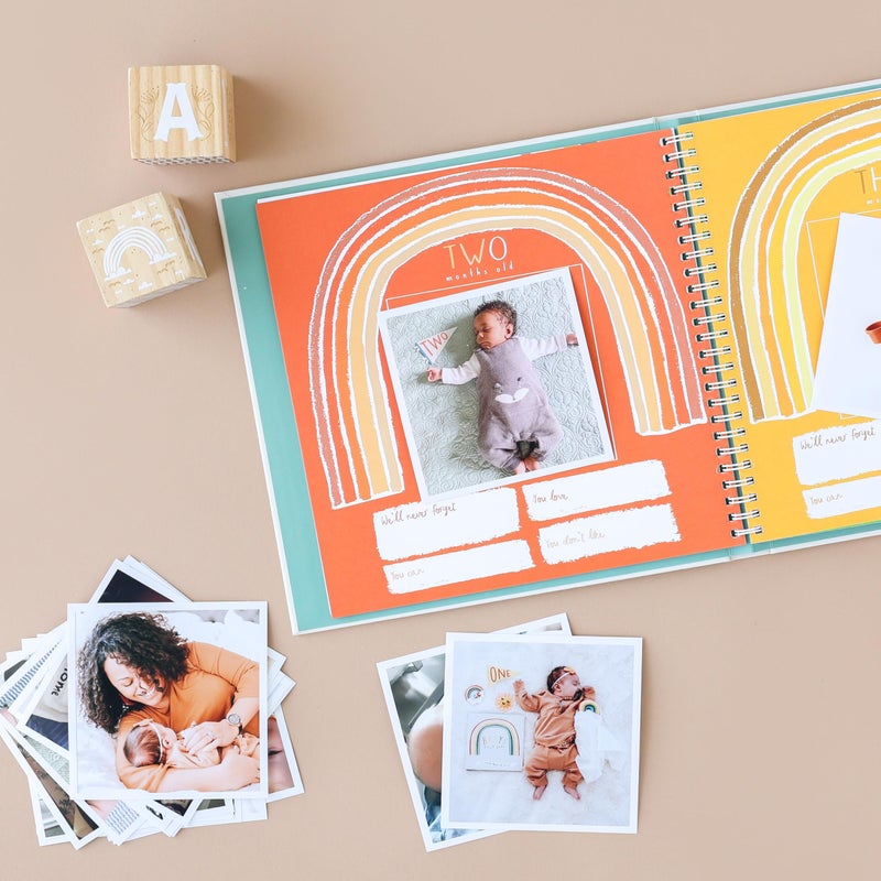 Lucy Darling Baby Memory Book - Little Rainbow | First 5 Years Journal & Photo Album | Gender-Neutral Milestone Keepsake for Baby Boy or Girl | New Mom Gift - Image 2